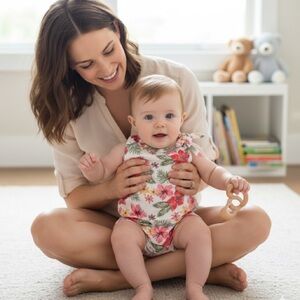 Chick Pea Tropical 2 piece Rompers Size 3-6 months